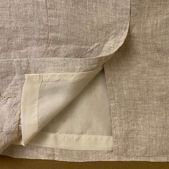 Vintage 90s Dress Linen Moda International Midi Dress Coastal Grandmother Size 4 - Picture 6 of 6